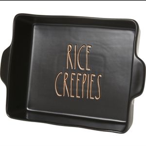 Sale NWT Rae Dunn “RICE CREEPIES” Halloween Baking Dish 2022